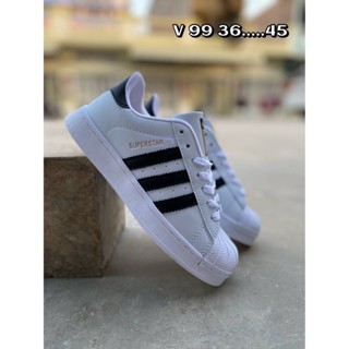 🔥SALE (รองเท้า) รองเท้า  White and Black Shell Classic Casual มี 4 แบบสี size: 36-45 รองเท้ากีฬา