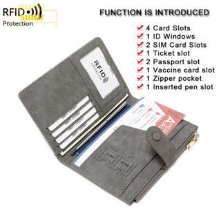 Suair RFID ปกหนังสือเดินทาง หนัง อเนกประสงค์ แบบพกพา