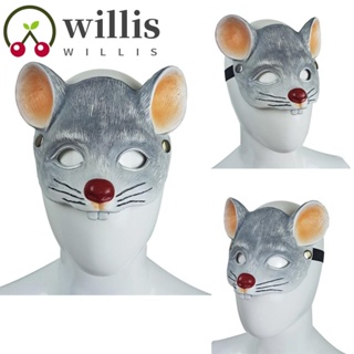 Willis หน้ากากคอสเพลย์ รูปหนู แบบครึ่งหน้า สําหรับปาร์ตี้ฮาโลวีน