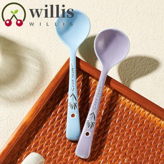 Willis ช้อนกาแฟเซรามิค พอร์ซเลน ด้ามจับยาว หลากสี สไตล์เกาหลี สําหรับคนชา 6 ชิ้น