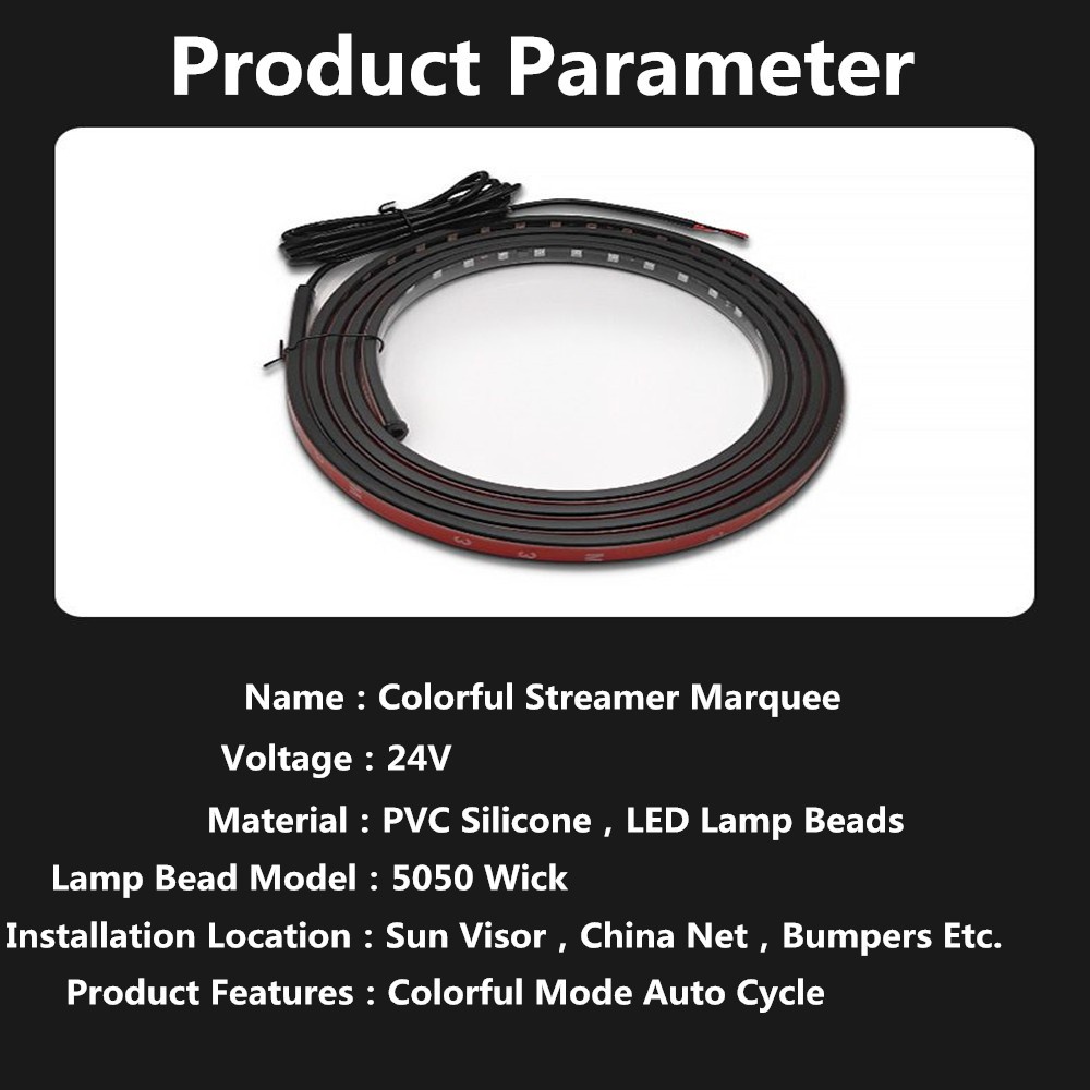 แถบไฟกระพริบ LED 12 24V RGB 5050SMD สําหรับตกแต่งรถบรรทุก รถพ่วง รถคาราวาน - รูปที่ 6