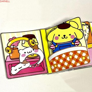 Darnell หนังสือสติกเกอร์ กระดาษแฮนด์เมด ลายการ์ตูนอนิเมะ Cinnamoroll Montessori ของขวัญวันเกิด สําหรับเด็ก