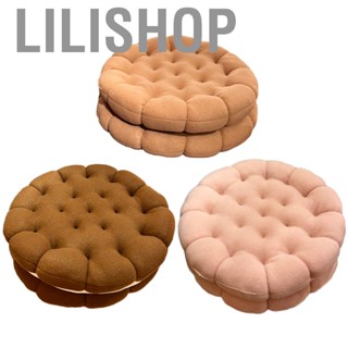 Lilishop Cookie Cushion Cute Soft Breathable PP Cotton Filling Seating for Dormitory Bedroom Bedside 450g