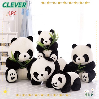 Clever ตุ๊กตาแพนด้า ผ้ากํามะหยี่ขนนิ่ม ขนาด 9 10 12 16 ซม. ของเล่นสําหรับเด็ก