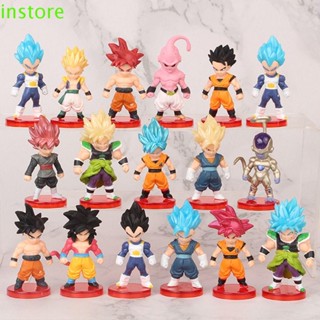 Instore โมเดลฟิกเกอร์ PVC รูป Dragon Ball Z Super Saiyan Son Goku Son Gohan ของเล่นสําหรับเด็ก 16 ชิ้น ต่อชุด