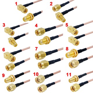 Rf สายเคเบิลโคแอ็กเชียลโคแอ็กเชียล SMA ตัวผู้ เป็น SMA ตัวเมีย RP SMA ตัวผู้ ตัวเมีย สายขยายเสาอากาศ อะแดปเตอร์จัมเปอร์