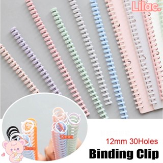 Lilac คลิปห่วงพลาสติก 12 มม. 30 รู ขนาด A4 A5 B5 สําหรับสมุดโน้ต อัลบั้ม เอกสาร 10 ชิ้น