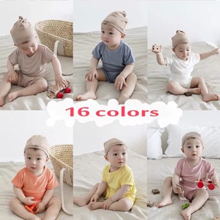 2 ชิ้น / เซต สําหรับเด็ก 0-4 ปี ชุดนอน ฤดูร้อน เด็ก นุ่ม ผ้าฝ้าย แขนสั้น เสื้อ + กางเกงขาสั้น เอวสูง บ้าน