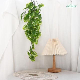 Delmer เถาใบเต่าปลอม พลาสติก สีเขียว สําหรับแขวนตกแต่งสวน ระเบียงบ้าน