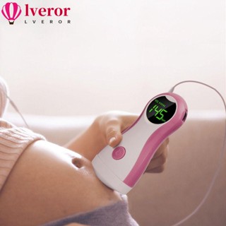 Lveror เครื่องวัดอัตราการเต้นของหัวใจ อัลตราโซนิก หน้าจอ LCD แบบพกพา ทนทาน สําหรับหญิงตั้งครรภ์