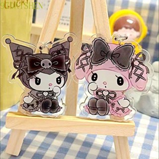 Daishen1 พวงกุญแจอะคริลิค จี้การ์ตูนอนิเมะ My Melody Dark Y2K Kuromi สไตล์พังก์