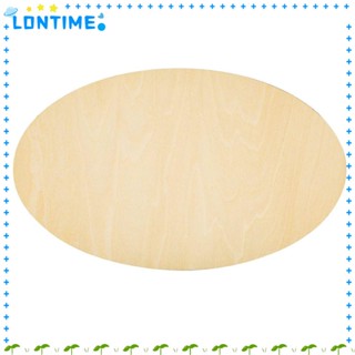 Lontime แผ่นไม้วงรี 15x9 ซม. 6x3.5 นิ้ว 15 ชิ้น สําหรับทํางานฝีมือ DIY