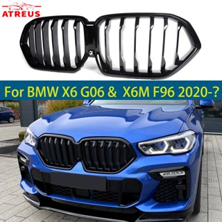 กระจังหน้ากันชนหน้า ABS สีดํามันวาว อุปกรณ์เสริม สําหรับ BMW X6 G06 X6M F96 2020 2021 2022