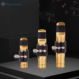 ปากเป่าแซกโซโฟน โลหะ พร้อมคลิปลิ้น สําหรับ Tenor Soprano Alto Sax ขนาด 56789