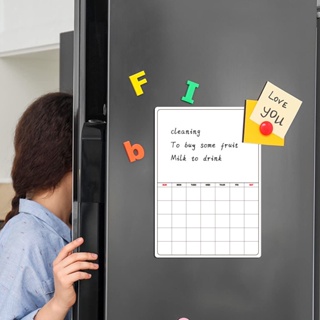 Yohio ปฏิทินแม่เหล็กติดตู้เย็น ลบได้แห้ง ไวท์บอร์ด แพลนเนอร์ โน้ตแพด สําหรับตู้เย็น