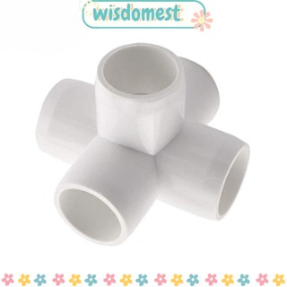 Wisdomest ตัวเชื่อมต่อท่อ PVC 5 ทาง สีขาว 1 นิ้ว DIY 10 ชิ้น