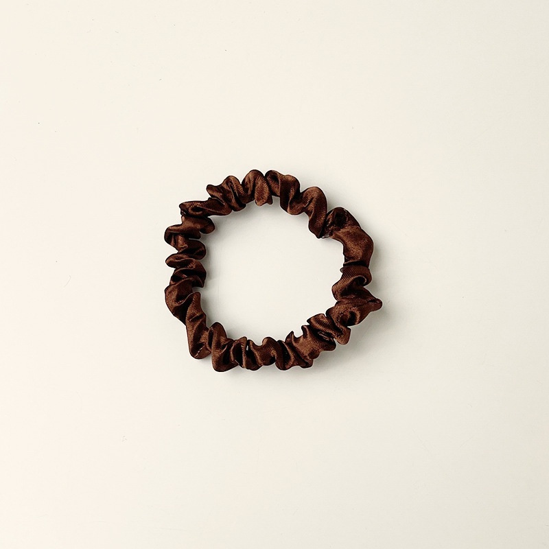 ยางรัดผมหางม้า ผ้าซาติน สีพื้น แบบยืดหยุ่น หรูหรา สําหรับผู้หญิง จํานวน 3 ชิ้น ต่อชุด - รูปที่ 6