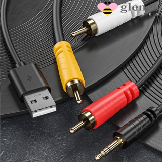 Glenes สายเคเบิลโคแอกเชียล เป็นอนาล็อก SPDIF ดิจิทัล SPDIF เป็น RCA L/R RCA 3.5 มม. AUX แปลงเสียงบัว PVC ดิจิทัล เป็นอะนาล็อก