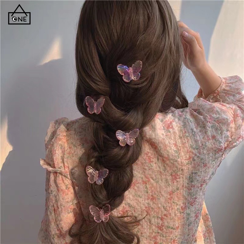 COD❤️1บาทกิ๊บติดผมผีเสื้อที่มีสีสันส์ใสมินิเกาหลีแฟชั่นคลิปด้านข้างหน้าม้าหางม้าเครื่องประดับผมสำหรับผู้หญิง-a.one