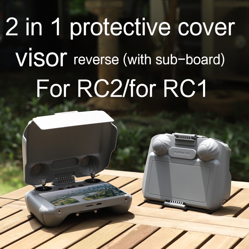 สําหรับ DJI Air 3S/Mini 4 Pro/ Air 3 RC2 รีโมทคอนโทรล/Mini3 Pro RC Remote 2-in-1 Hood รองฝาครอบฝาครอบป้องกัน