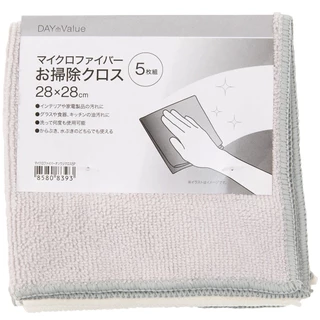 NITORI ผ้าเช็ดฝุ่น ทำความสะอาดไมโครไฟเบอร์ แพ็ค 5 ชิ้น