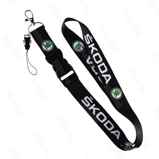 Jdm Style SKODA พวงกุญแจสายคล้องโทรศัพท์มือถือ โลโก้รถยนต์ ID อุปกรณ์เสริม สําหรับ Octavia Superb Kodiaq และอื่น ๆ