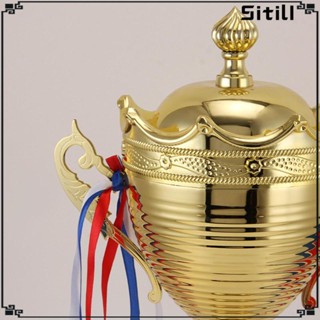 [ขาตั้ง] รางวัลผู้ชนะโลหะ ถ้วยรางวัล Trophies ฐาน PP สีทอง สําหรับการแข่งขันสําหรับเด็ก