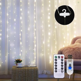 Audioworld สายไฟหิ่งห้อย Led 600 ดวง สายทองแดง ยาว 20 X 10 ฟุต ชาร์จ USB พร้อมรีโมตคอนโทรล 8 โหมด สําหรับตกแต่งคริสต์มาส