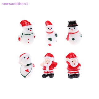 Newsandthen1 ตุ๊กตาซานตาคลอส สโนว์แมน ขนาดเล็ก ตกแต่งสวน คริสต์มาส ภูมิทัศน์ขนาดเล็ก ดี