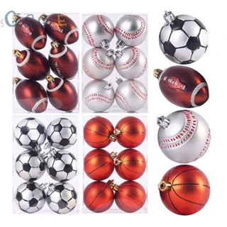 ⭐NEW ⭐Christmas Ball Football Basketball Baseball Ornament Christmas Tree Pendant