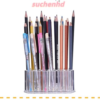 Suchenhd กล่องอะคริลิคใส 26 ช่อง ทนทาน สําหรับจัดเก็บเครื่องสําอาง ดินสอ ลิปสติก