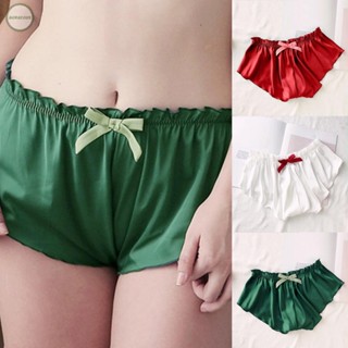 GORGEOUS~Women Soft Ice Silk Solid Lingerie Pajama Bottom Underwear Low Rise Shorts Brief