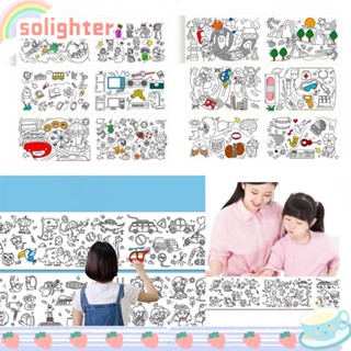 SOLIGHTER ม้วนกระดาษวอลเปเปอร์ กระดาษม้วน DIY สําหรับเด็ก