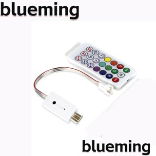 Blueming2 SP620E ตัวควบคุมพิกเซลเพลง USB 21 คีย์ รีโมตคอนโทรล 5V IR หรี่แสงได้ 3 พิน สําหรับแถบไฟ LED