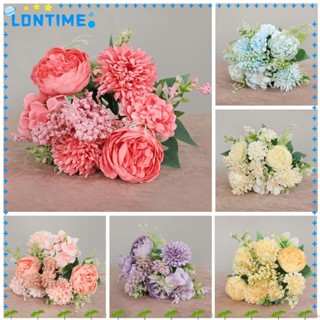 Lontime ดอกโบตั๋นปลอม ไฮเดรนเยีย ผ้าไหม DIY สําหรับถ่ายรูป เทศกาล