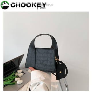 Chookey กระเป๋าถือ กระเป๋าสะพายไหล่ หนัง PU แต่งซิป สีพื้น สําหรับสตรี