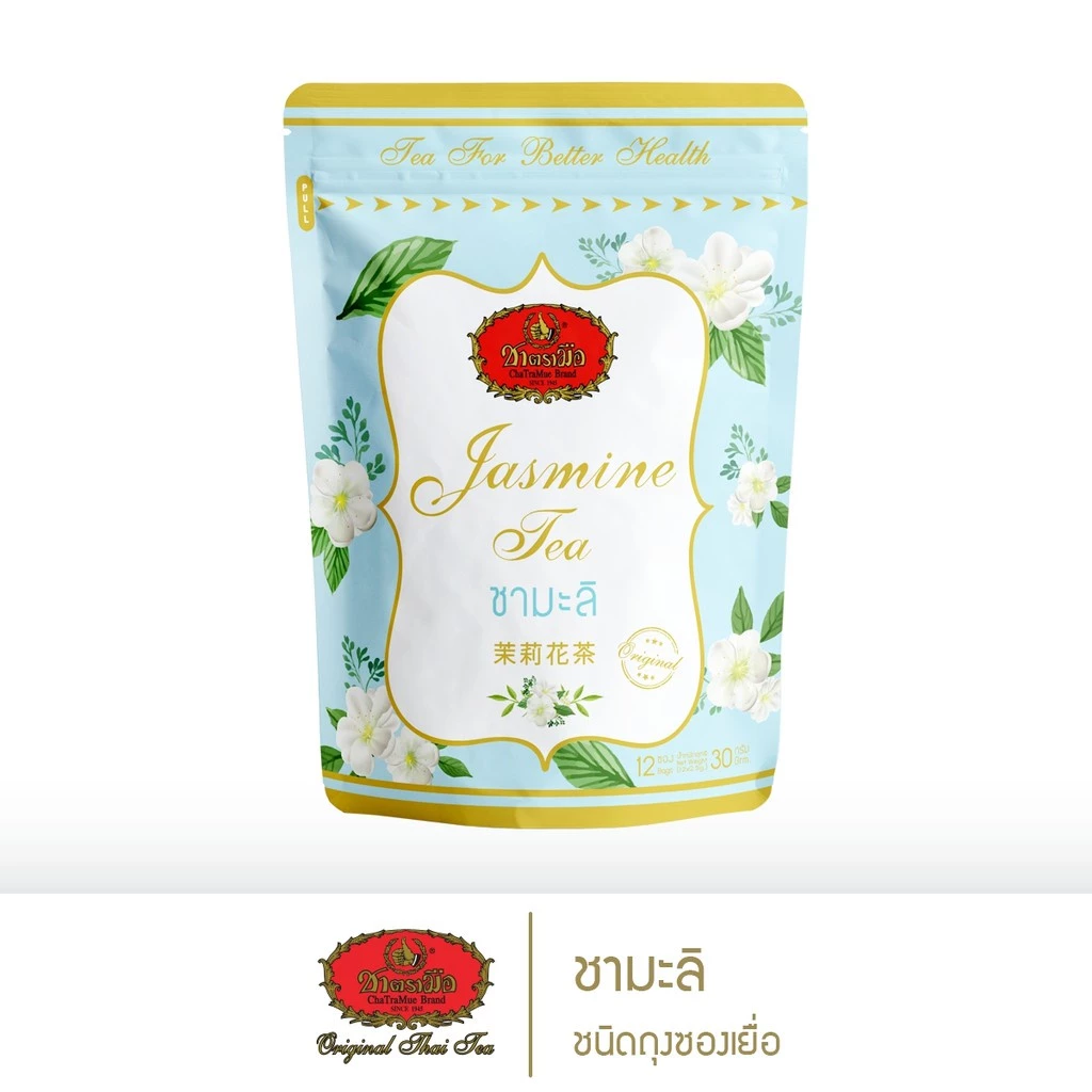 ชาตรามือ ชามะลิ ชนิดกระป๋องซองเยื่อ ขนาด 30 กรัม