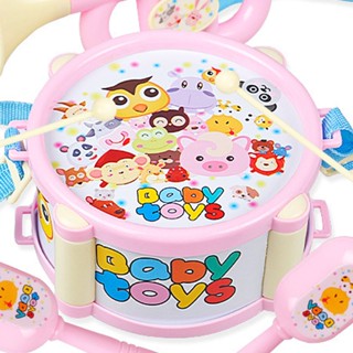 DreamCradle 6 ชิ้นเด็กกลองเครื่องดนตรีชุดการศึกษา Horn Rattle เด็กวัยหัดเดินเครื่องดนตรีสำหรับเด็ก