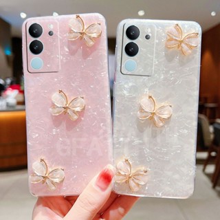 ใหม่ เคสโทรศัพท์มือถือแบบนิ่ม ใส กันกระแทก ลายผีเสื้อสามตัว สําหรับ VIVO V29 5G Y27 Y36 Y78 4G 5G VIVO Y02 Y02t Y02A 2023 VivoV29 VivoY27