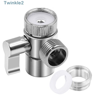 Twinkle อะแดปเตอร์วาล์วก๊อกน้ําทองเหลือง M22 x M24 สีเงิน สําหรับอ่างล้างจาน ห้องครัว ห้องน้ํา