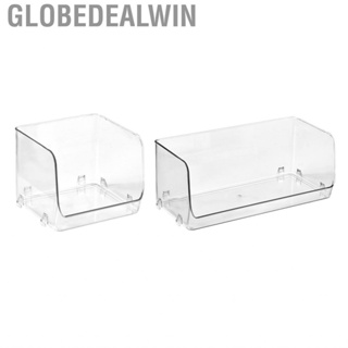 Globedealwin Cosmetic Display Case  Open Design Plastic Tabletop Storage Box Stackable for Home