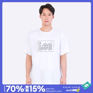 [S-5XL]LEE เสื้อยืดแขนสั้นผู้ชาย ทรง COMFORT รุ่น LE S423MTSSN73 สีขาว