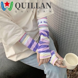 Quillan ถุงมือแขนยาว ผ้าเรยอน บาง ป้องกันรังสียูวี กันความร้อน ทรงหลวม ให้ความอบอุ่น เหมาะกับฤดูร้อน สําหรับขับรถ Y2k