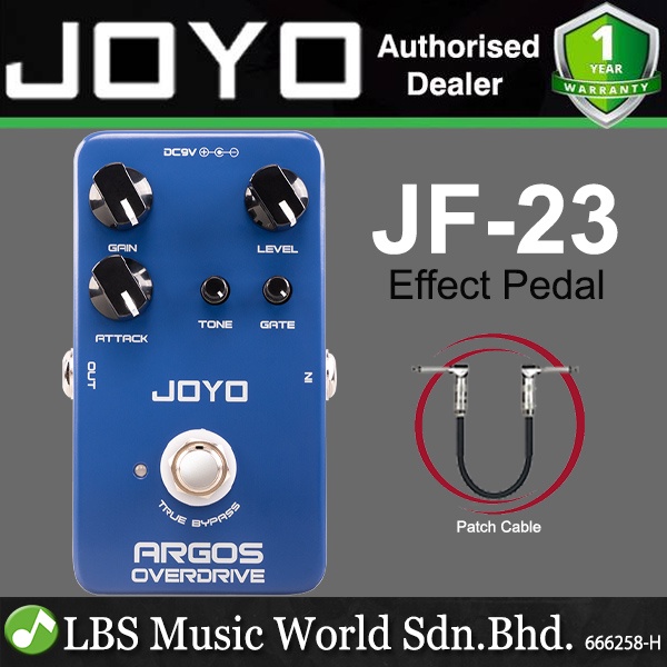 Joyo JF-23 Argos Overdrive กีตาร์ไฟฟ้า Built in Circuit Attenuates Signal (JF23)