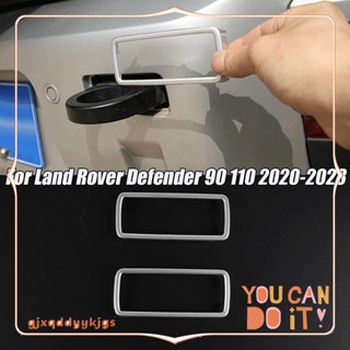 กรอบสติกเกอร์ติดตะขอพ่วงรถยนต์ แบบเปลี่ยน สําหรับ Land Rover Defender 90 110 2020-2023 2 ชิ้น