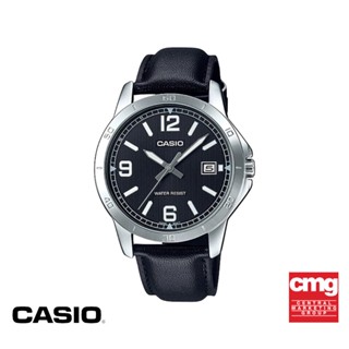 CASIO นาฬิกาข้อมือ CASIO รุ่น MTP-V004L-1BUDF สายหนัง สีดำ