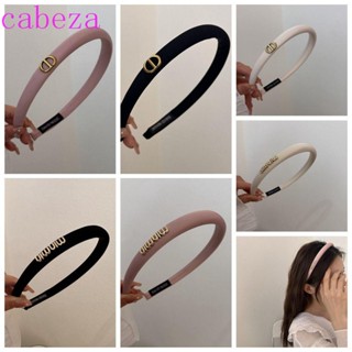 Cabeza ที่คาดผมฟองน้ํา แบบบาง กันลื่น ลายตัวอักษร เครื่องประดับ สไตล์เกาหลี แฮนด์เมด