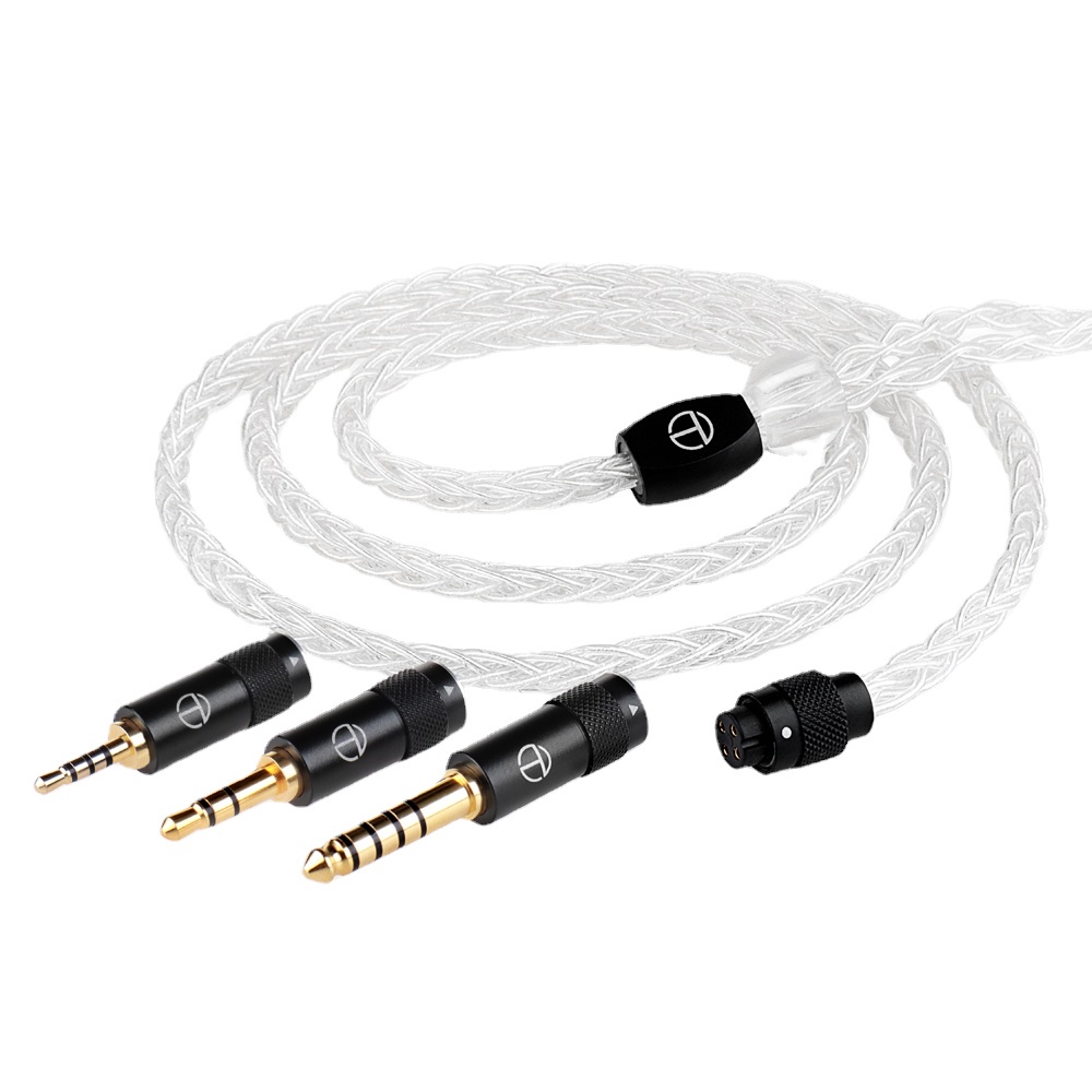 Trn T3 PRO 8 Core สายเคเบิลเชื่อมต่อหูฟัง สีเงินบริสุทธิ์ 4.4 2.5 3.5 Type C MMCX 2PIN สําหรับอัพเกร