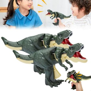 Funny Head and Tail Movements Explorative Telescopic Pressing Dinosaur Toys with Sound Decompression Tricky Toy for Kids