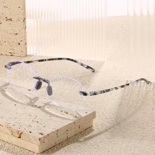 Hs2159-3 แว่นตาอ่านหนังสือ ไม่มีขอบ ทรงสี่เหลี่ยมหลากสี แฟชั…